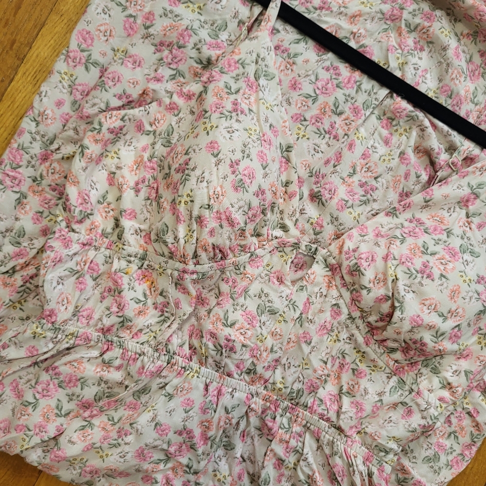 Doen Floral Maxi Dress - Pink and Green